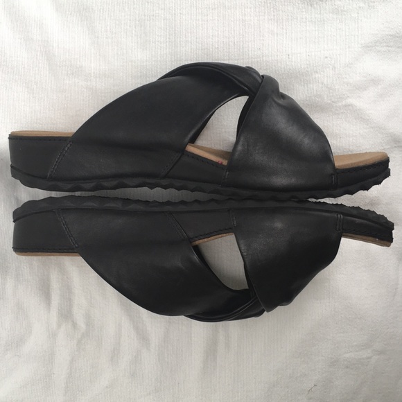 NWOB Romika Black Slide Sandals Women’s 41/9.5-10 - Picture 9 of 16